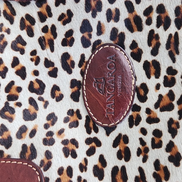 rgeous Terrida Tangaroa Leopard Real Leather Fur Weekender Carry On Handbag - Picture 2 of 6
